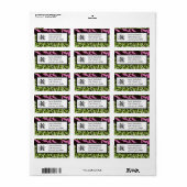 Mailing Labels - Zebra 'n Leopard Mit Monogramm Adressaufkleber (Vorne)