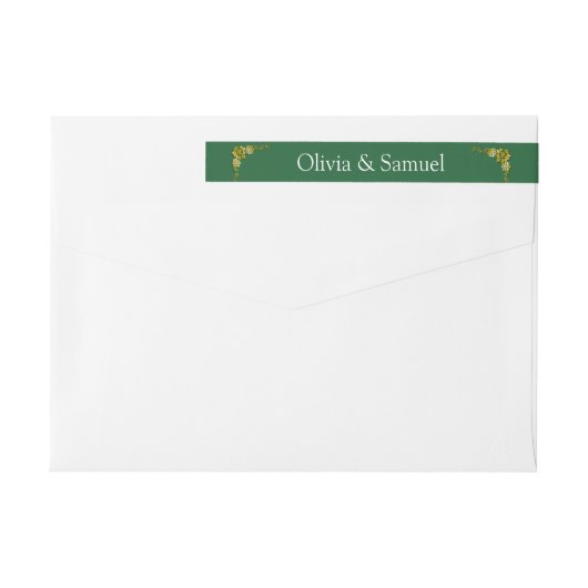 Mailing Stickers, Emerald Green & Gold (Rückseite)