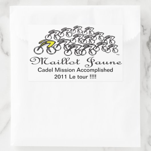 Maillot Jaune Rechteckiger Aufkleber (Tasche)