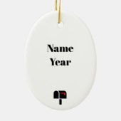 Mailman Black Silhouette Weihnachtsschmuck (Hinten)