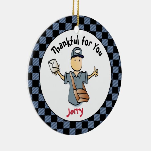 Mailman Dankeschön - Geschenk für Postarbeiter Kee Keramik Ornament (Rechts)