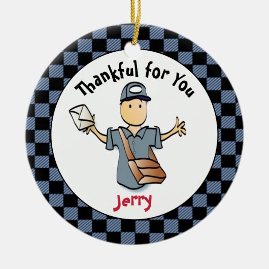 Mailman Dankeschön - Geschenk für Postarbeiter Kee Keramik Ornament (Vorne)