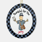 Mailman Dankeschön - Geschenk für Postarbeiter Kee Keramik Ornament (Links)
