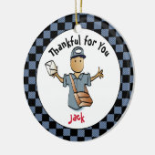Mailman Dankeschön - Geschenk für Postarbeiter Kee Keramik Ornament (Links)