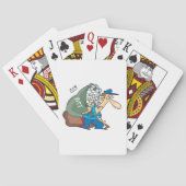 Mailman, der einen großen Sack trägt Spielkarten (Rückseite)