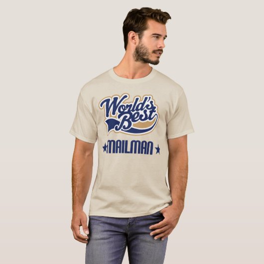 Mailman Gift (Worlds Best) T-Shirt (Vorne ganz)