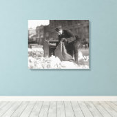 Mailman im Schnee, 1922 Leinwanddruck (Insitu (Holzboden))