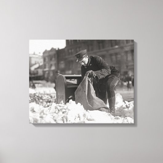 Mailman im Schnee, 1922 Leinwanddruck (Vorderseite)