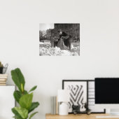 Mailman im Schnee, 1922. Vintages Foto Poster (Heimbüro)