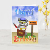 Mailman Koala Birthday Card Karte (Gelbe Blume)