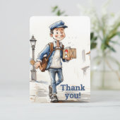 Mailman Letter Carrier Dankeskarte (Stehend Vorderseite)
