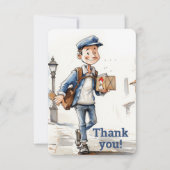 Mailman Letter Carrier Dankeskarte (Vorderseite)