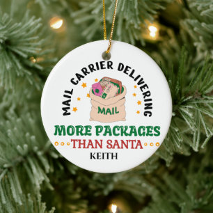Mailman Mail Carrier Personalisiert Keramik Ornament
