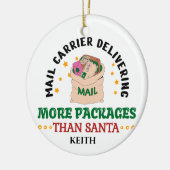Mailman Mail Carrier Personalisiert Keramik Ornament (Links)