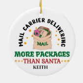 Mailman Mail Carrier Personalisiert Keramik Ornament (Hinten)