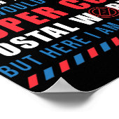 Mailman Mail Lady Super Cool Postal Worker Mailbox Poster (Ecke)