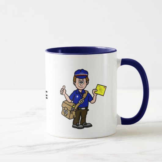 Mailman Personalisiert Name Tasse (Rechts)