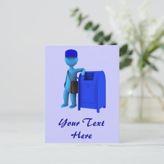 Mailman Postkarte (Stehend Vorderseite)