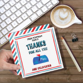 Mailman | Postman Vielen Dank für alle Nachrichten Dankeskarte