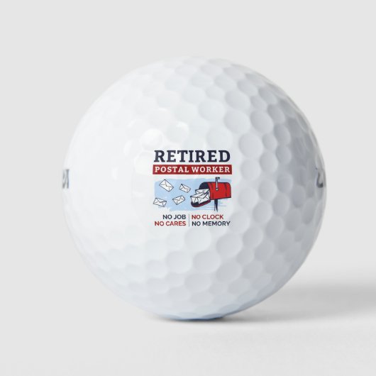 Mailman Retirement Remüde Postarbeiter Golfball (Vorderseite)