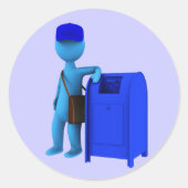 Mailman Runder Aufkleber (Vorderseite)