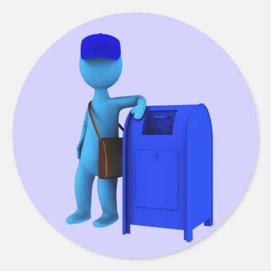 Mailman Runder Aufkleber (Vorderseite)