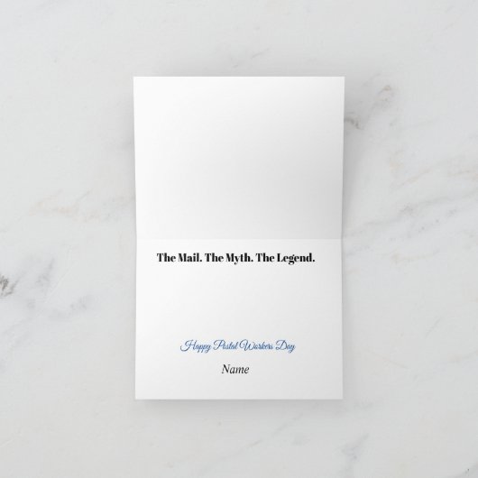 Mailman-Silhouette in der Viktorianischen Frame-Ka Karte (Innenseite)