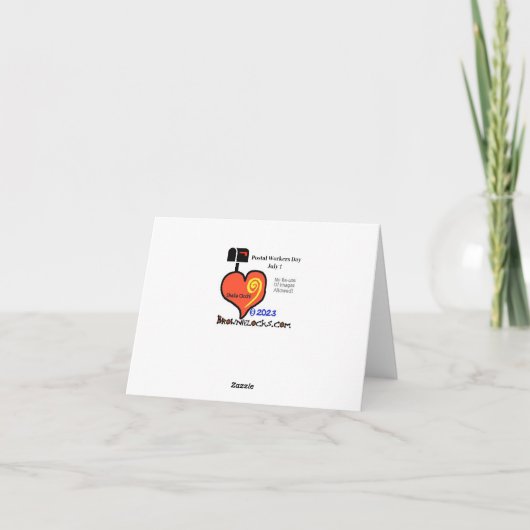 Mailman-Silhouette in der Viktorianischen Frame-Ka Karte (Rückseite)