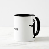 Mailman Silhouette Personalisiert Name Tasse (VorderseiteRechts)