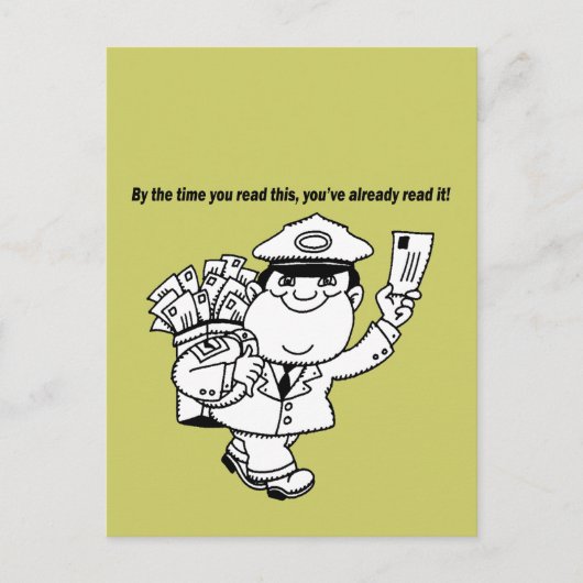 Mailman Spaß - Bis zu dem Zeitpunkt, zu dem Sie di Postkarte (Vorderseite)