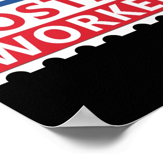 Mailman Super Cool Postal Worker-Briefmarke Poster (Ecke)