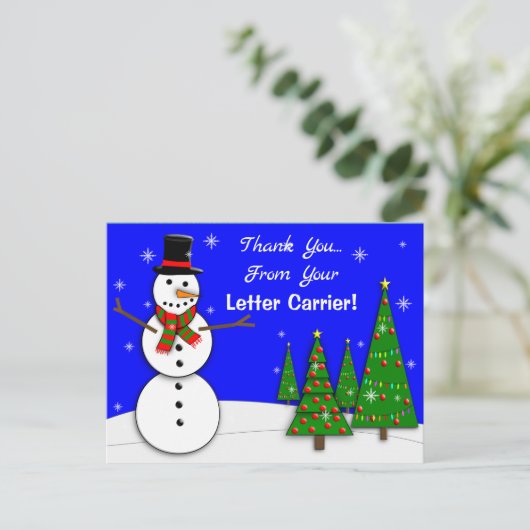 Mailman THANK YOU POSTCARDS  Postkarte (Stehend Vorderseite)