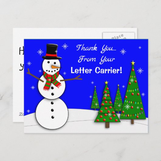 Mailman THANK YOU POSTCARDS Postkarte (Vorne/Hinten)