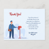 Mailman Vielen Dank Post Card