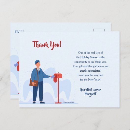 Mailman Vielen Dank Post Card Postkarte (Vorne/Hinten)