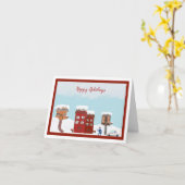 Mailman Weihnachten (klein) Karte (Gelbe Blume)