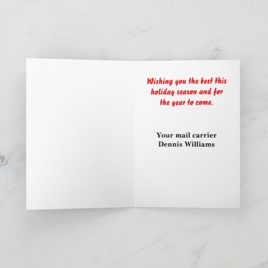 Mailman Weihnachtskarte Feiertagskarte (Innenseite)