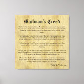 Mailman's Creed Letter Carrier Retirement Geschenk Leinwanddruck (Vorderseite)