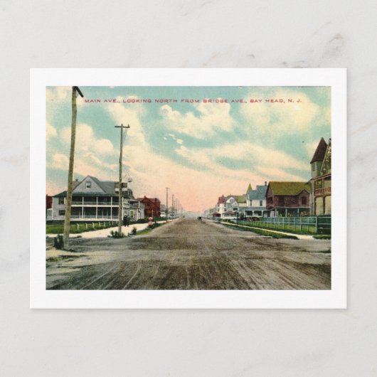 Main Ave, Bay Head, New Jersey Vintag Postkarte (Vorderseite)