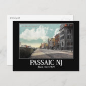 Main Ave, Passaic, New Jersey Vintag Postkarte (Vorne/Hinten)