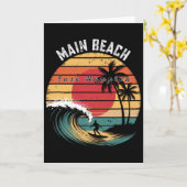 Main Beach East Hampton Beach Surfing Karte (Gelbe Blume)