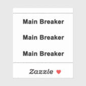 Main Breaker Label Times 3 (Blatt)