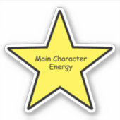 Main Character Energy Star Sticker – Funny Sticker (Vorderseite)