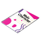 Main Character Pink Purple Notizblock (Linke Seite)