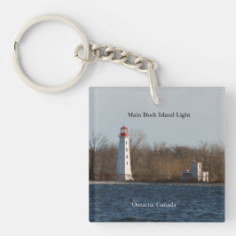 Main Duck Island Light Acryl Schlüsselkette Schlüsselanhänger