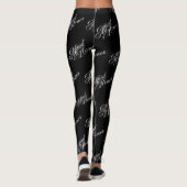 Main of Honor Leggings - White on Black (Rückseite)