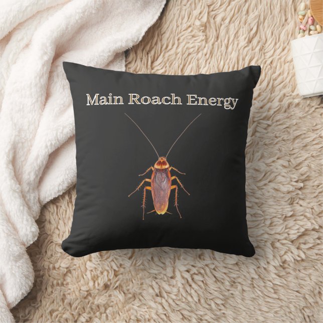 Main Roach Energy Throw Pillow The Unhinged Closet Kissen (Decke)