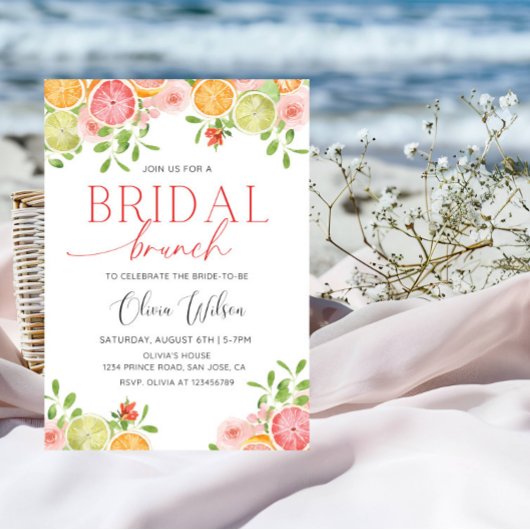 "Main Squeeze"-Brautparty - Citrus Lemon Party Einladung