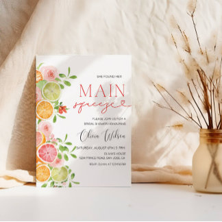 "Main Squeeze"-Brautparty - Citrus Lemon Party Einladung