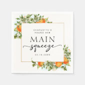 Main Squeeze Brautparty Serviette (Vorderseite)